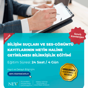 Bilişim Suçları ve Ses-Görüntü Kayıtlarının Metin Haline Getirilmesi Bilirkişilik Eğitimi