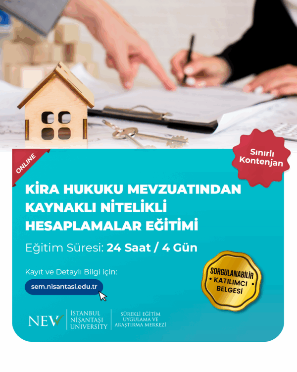 Kira Hukuku Mevzuatından Kaynaklı Nitelikli Hesaplamalar Eğitimi