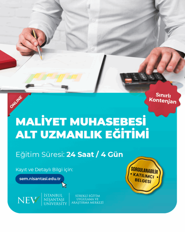 Maliyet Muhasebesi Alt Uzmanlık Eğitimi